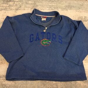 Blue Gators Quarter-Zip Sweatshirt with Embroidered Logo